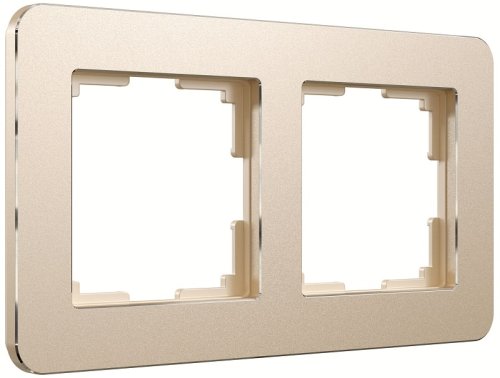 Рамка универсальная Werkel Platinum 2-м. металл шампань картинка